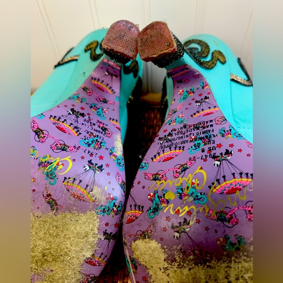 Irregular Choice Turquoise and Black Heels - Picture 7 of 12